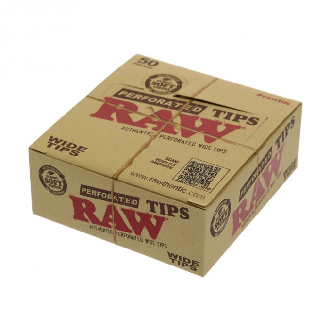 Raw Paper-Wide Tips(50pc) Perforated