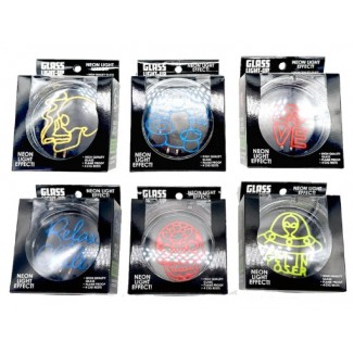 Light Up Glass Ashtray (6/Box-#25271)