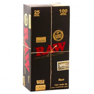 Raw Paper-Classic (Black) (25/Box-Single Wide)