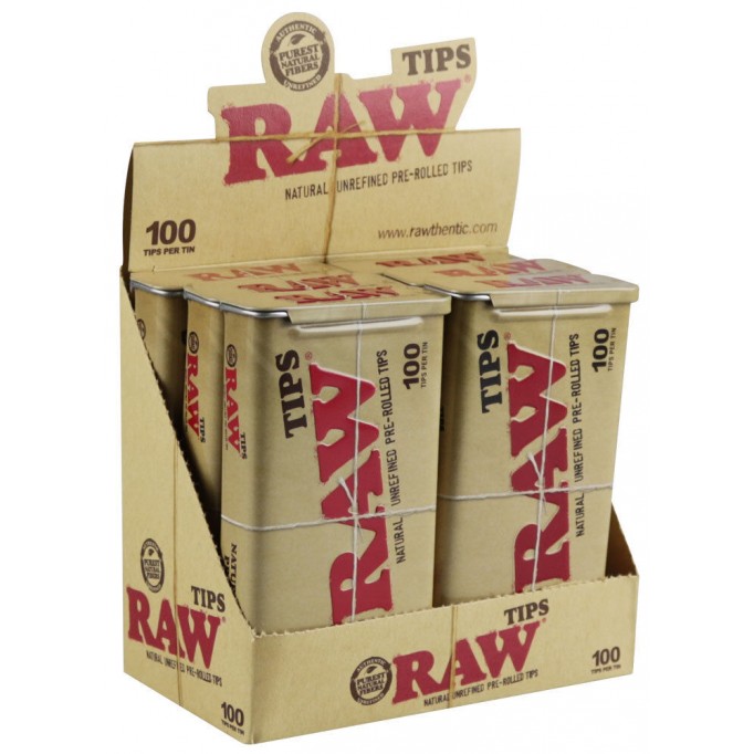 Raw-Tin Tips(6pk) (100/Tin-6Pk)