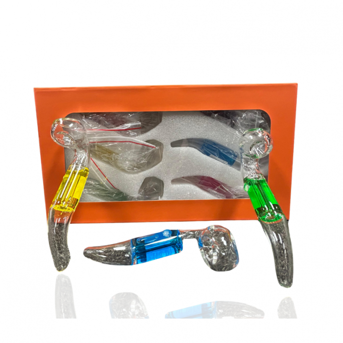 Glass Sherlock  Hand Pipe 6"