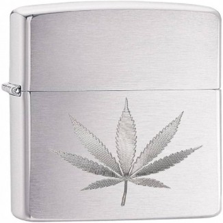 Zipp Lighter Leaf Design Engraved