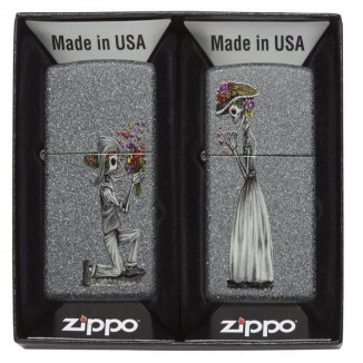 Zippo Lighter Couple Set