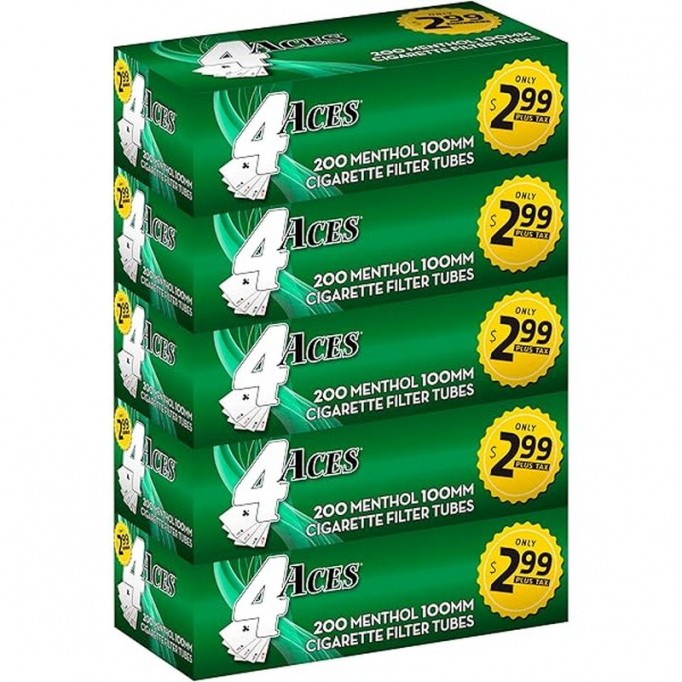 Aces Tubes - Cigarette Filter Tubes (100/pack x 5)