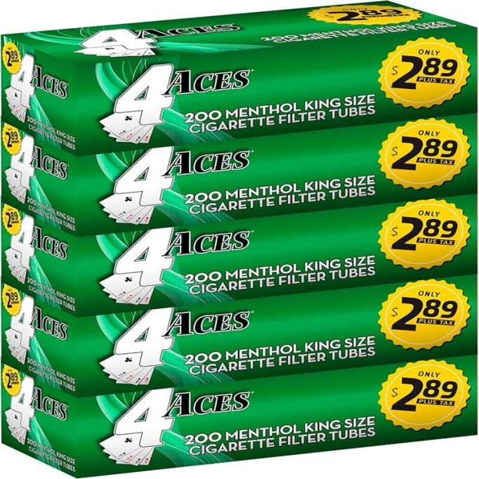 Aces Tubes - Menthol (5 Pack Pre priced - 2.89$)